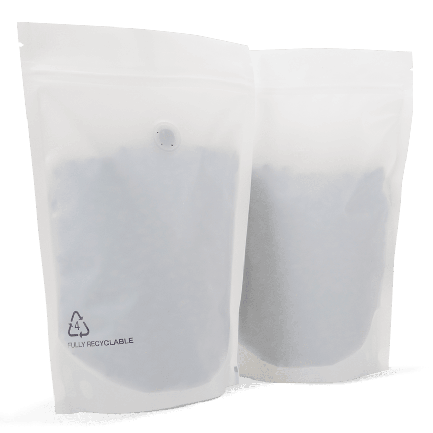 Matt Finish Food Safe Gusseted Zipper Bag: UK STOCK Clear Stand-up Pouches 