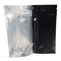 28 Side Gusset Bag Black and Clear