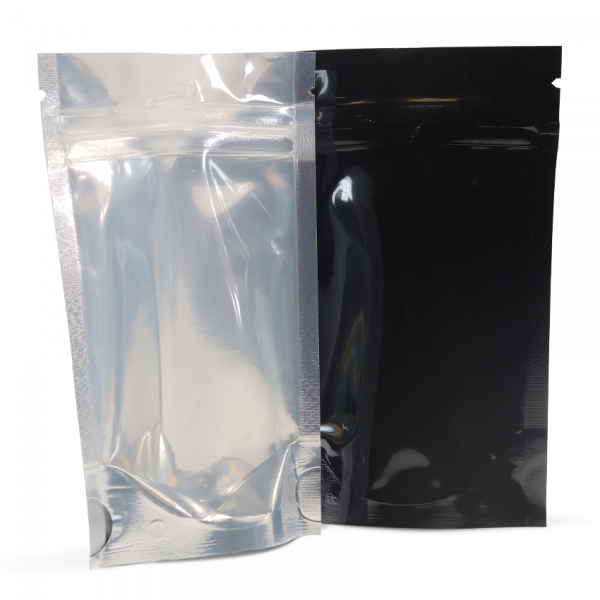 28 Side Gusset Bag Black and Clear