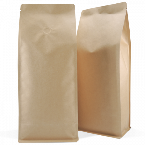 1kg box bottom bag Natural Kraft