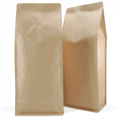 1kg box bottom bag Natural Kraft