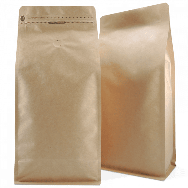 1kg box bottom bag Natural Kraft