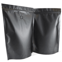 1kg Stand Up Pouch Black Matt with Valve