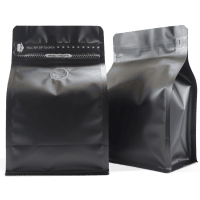 250g shiny black bag for coffee and tea