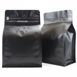 250g shiny black bag for coffee and tea