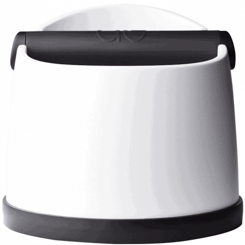 white knockbox for coffee machine