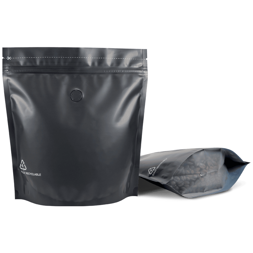 500g Stand Up Pouch Matt Black