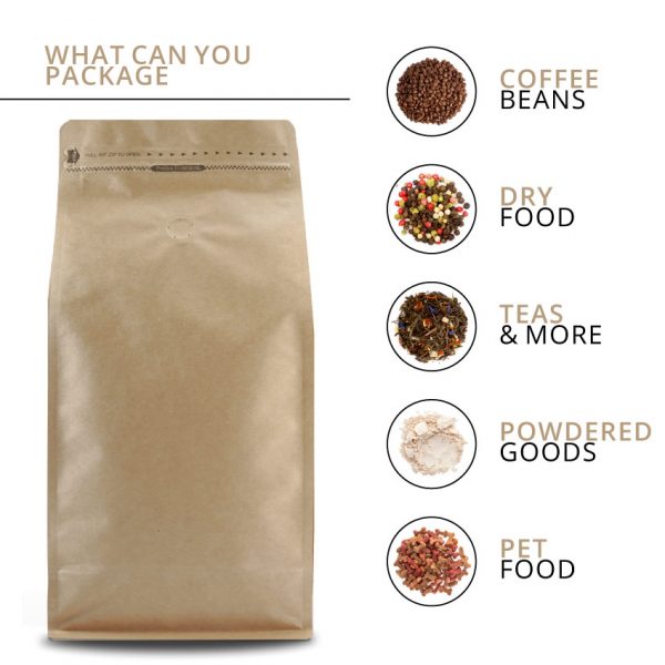 1kg Box Bottom Bags with Slit - Image 4