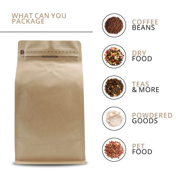 500g Box Bottom Bags with Slit - Image 3