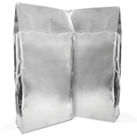 10kg Quad Seal Bag, Sliver - Silver, Valve