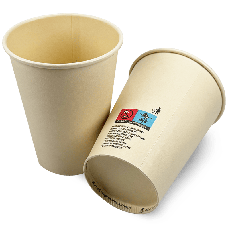 12oz. Compostable Coffee Cups (Single Wall)