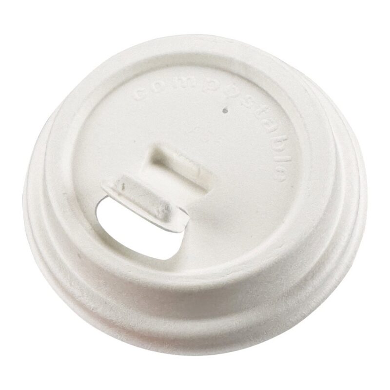 8oz. Bagasse Pulp Flip Lids